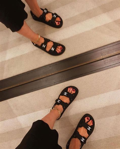 replica chanel sandal|real chanel dad sandals.